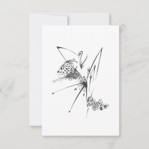 Cartão De Agradecimento Arte de Tatuagem Tribal Abstrato Preto e Branco