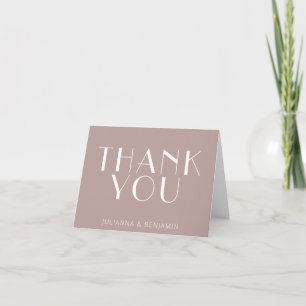 Cartão De Agradecimento Arte Deco Moderno Minimalista Personalizado Rosa V