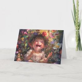 Cartão De Agradecimento Arte Digital Bebê Feliz