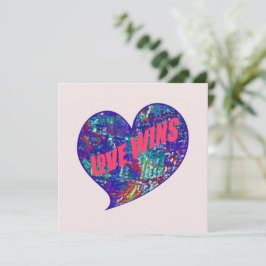 Cartão De Agradecimento Arte do Coração Vence o Amor