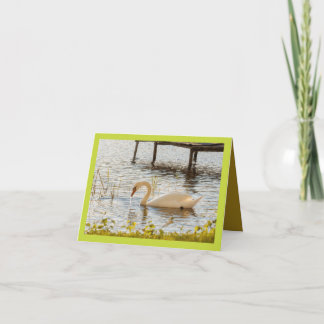 Cartão De Agradecimento Arte em Tela de Pato em Aquarela Vintage na Nature