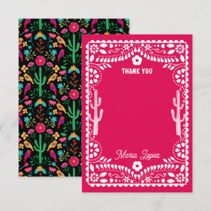 Cartão De Agradecimento Arte Folclórico Floral Tradicional Mexicano Cores