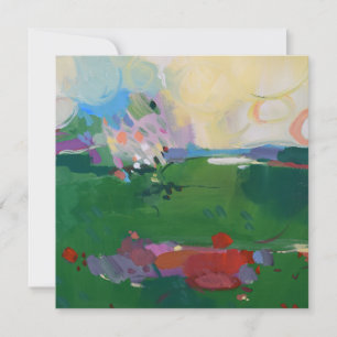 Cartão De Agradecimento Arte Impressionista Colorida Obrigado
