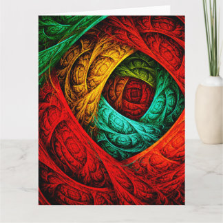 Cartão De Agradecimento Arte Moderna Abstrata Colorida Padrão Artístico #0