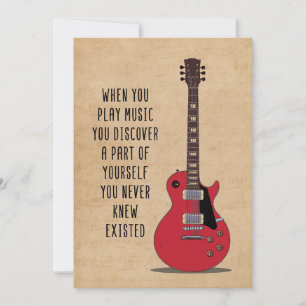 Cartão De Agradecimento Arte Musical Quando Você Reproduz Música