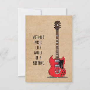 Cartão De Agradecimento Arte Musical Sem Música Seria Um Erro