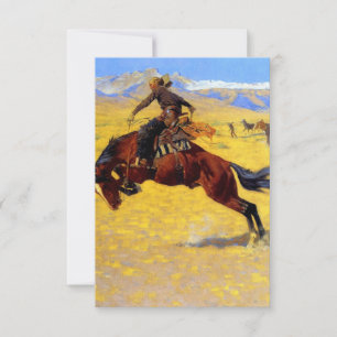 Cartão De Agradecimento Arte Ocidental de Frederic Remington “Uma Manhã Fr