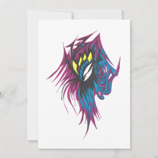 Cartão De Agradecimento Arte Tribal Abstrata Colorida Regal Tatuagem