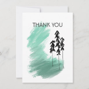 Cartão De Agradecimento Arte verde escandinava: simples horta moderna