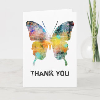 Cartão De Agradecimento Artistic Butterfly Thank You Cards