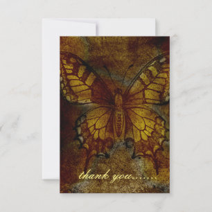 Cartão De Agradecimento Artsy Butterfly Note ou