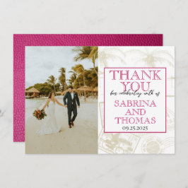 Cartão De Agradecimento Aruba Rosa