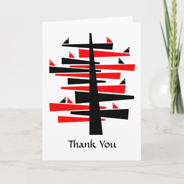 Cartão De Agradecimento Árvore de Conversa - Obrigado (Frente)