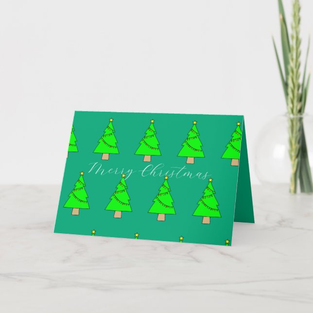 Cartão De Agradecimento Árvore de Natal  (Frente)