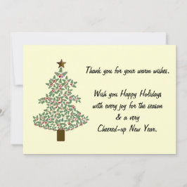Cartão De Agradecimento Árvore de Natal Ártico