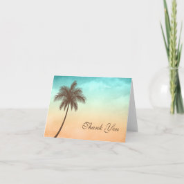 Cartão De Agradecimento Árvore Tropical de Palm Beach Obrigado