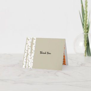 Cartão De Agradecimento Árvores de Birch Obrigado Nota