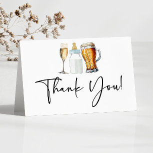 Cartão De Agradecimento As bolhas também quebram e Fraldas! Chá de fraldas