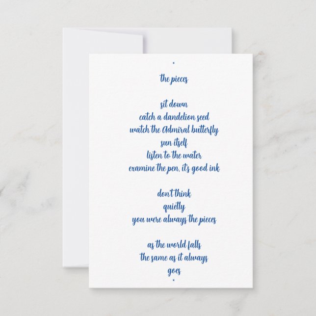 Cartão De Agradecimento as peças (Frente)