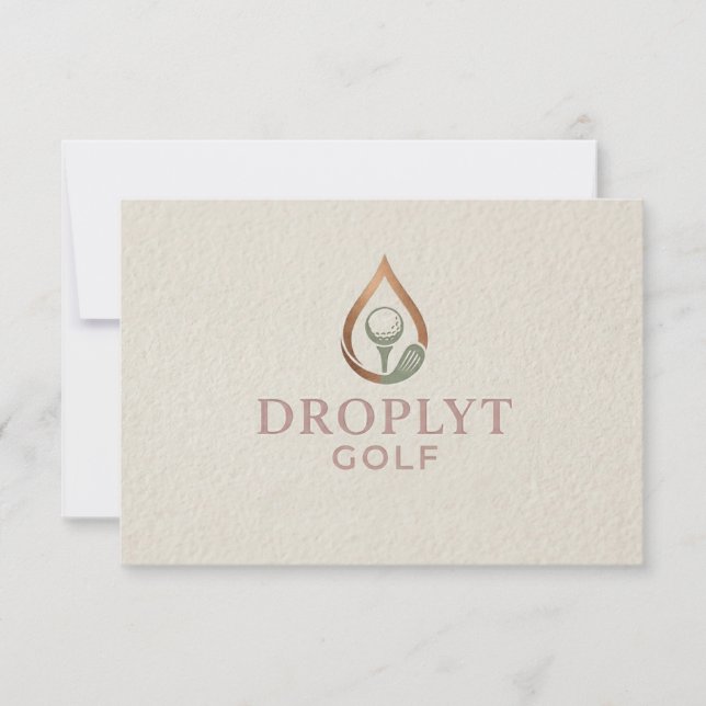 Cartão de Agradecimento Assinatura Droplyt Golf (Frente)
