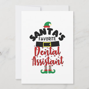 Cartão De Agradecimento Assistência Odontológica Favorita do Papai Noel Na
