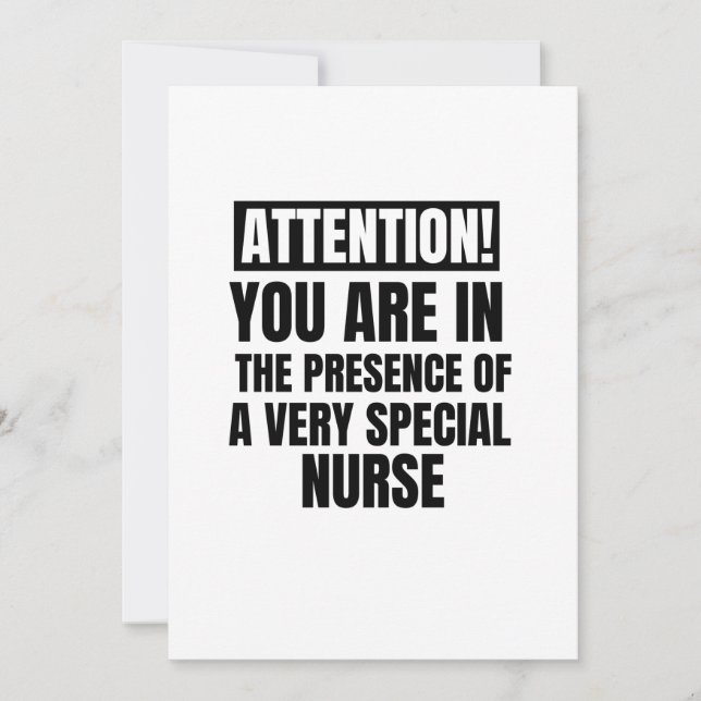 Cartão De Agradecimento Atenção, você está na presença de um (Frente)