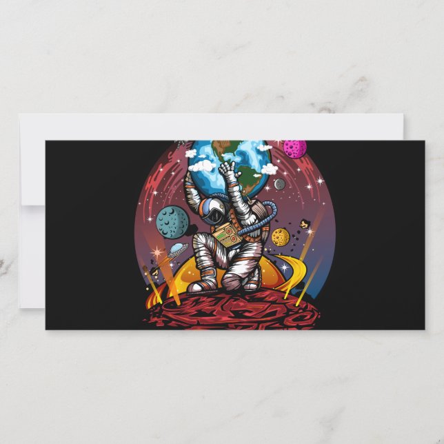 Cartão De Agradecimento Atlas Space Man (Frente)