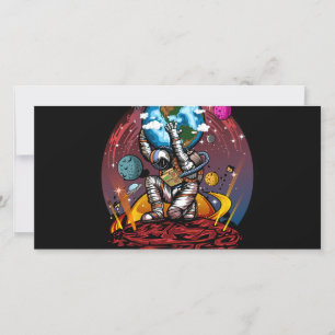 Cartão De Agradecimento Atlas Space Man