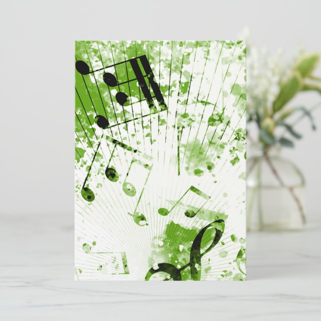 Cartão De Agradecimento Atmosfera Musical 7 (Em pé/Frente)
