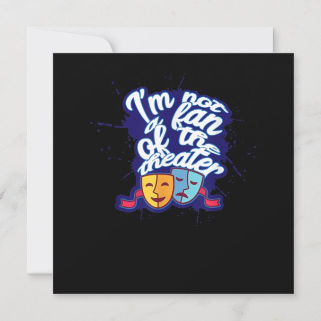 Cartão De Agradecimento Ator Theater Show em Ação (Frente)