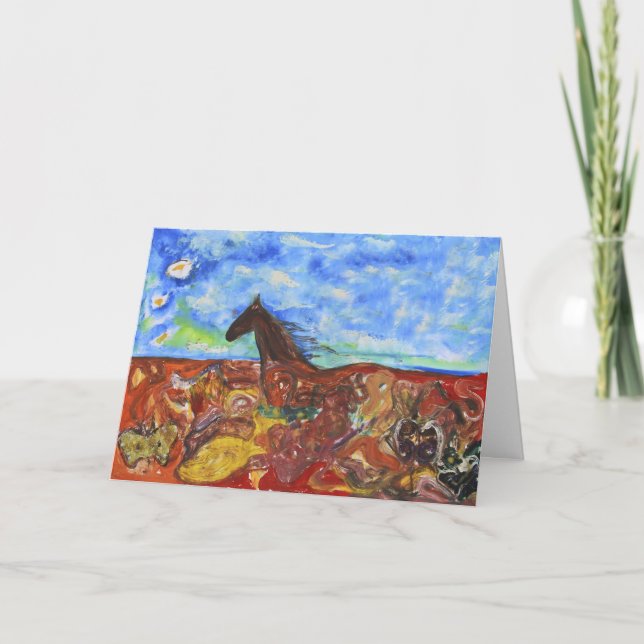 Cartão De Agradecimento Através do Prado (Frente)