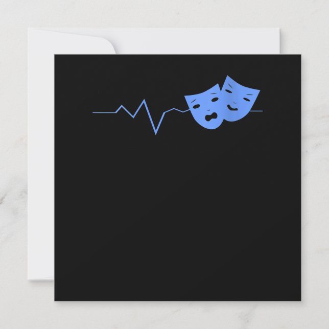 Cartão De Agradecimento Atriz de Atores de Teatro de Batimentos Cardíacos  (Frente)