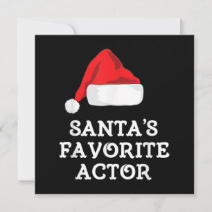Cartão De Agradecimento Atriz de Natal do Ator Favorito Santas