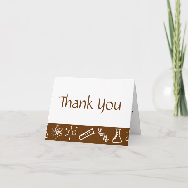 Cartão De Agradecimento Attractive Forces in Chocolate Thank You Card (Frente)