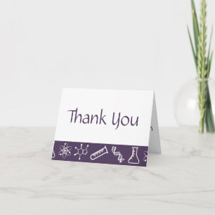 Cartão De Agradecimento Attractive Forces in Purple Thank You Card