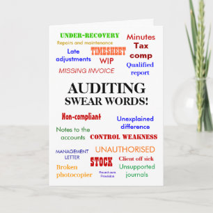 Cartão De Agradecimento Auditor   Auditing Swear Words   Thank You