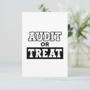 Cartão De Agradecimento Auditoria ou Tratar - Halloween do Contador Engraç
