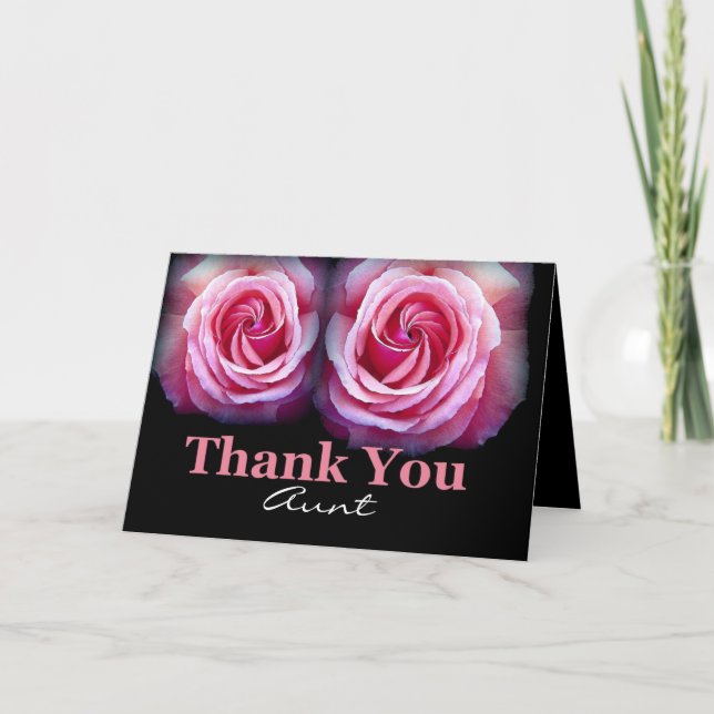 Cartão De Agradecimento AUNT  - Wedding Thank You (Frente)