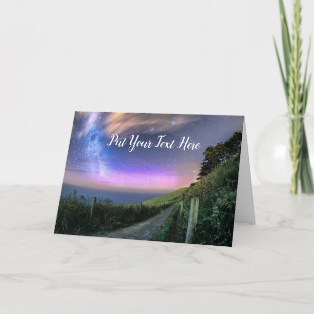 Cartão De Agradecimento Aurora Nova Zelândia | Dunedin NZ | Luzes do Sul (Frente)