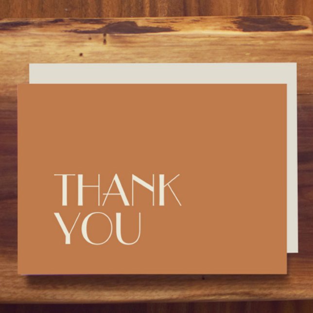 Cartão De Agradecimento Autumn Boho Deco | Terracotta Wedding Flat (Criador carregado)