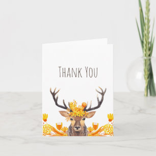 Cartão De Agradecimento Autumn Deer Thank You