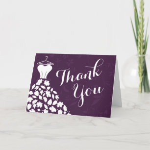 Cartão De Agradecimento Autumn Deixa O Vestido De Casamento Obrigado