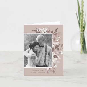 Cartão De Agradecimento Autumn Flora Photo Obrigado