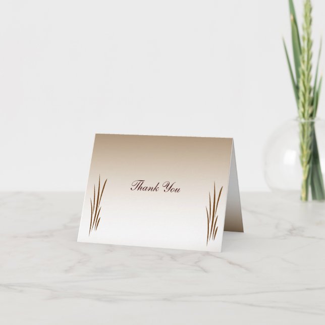 Cartão De Agradecimento Autumn Harvest Wedding Thank You (Frente)