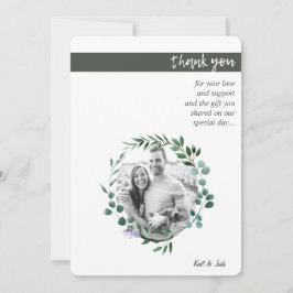 Cartão De Agradecimento Autumn Oval Wreath Obrigado