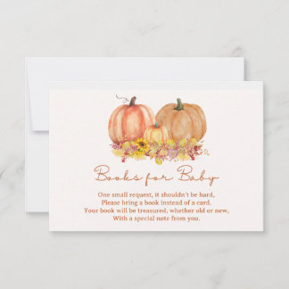 Cartão De Agradecimento Autumn Pumpkin Books for Baby Card – Boho Fall