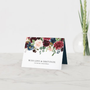 Cartão De Agradecimento Autumn Russe Dazzling Burgundy Obrigado