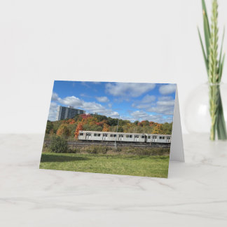 Cartão De Agradecimento Autumn Subway Warden Woods Folded Note Card