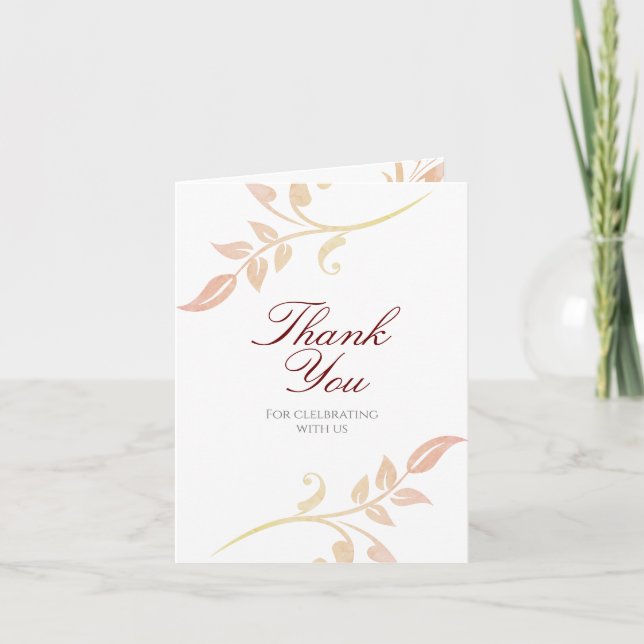 Cartão De Agradecimento Autumn Swirl Photo (Frente)