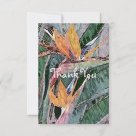 Cartão De Agradecimento Ave do Paraíso